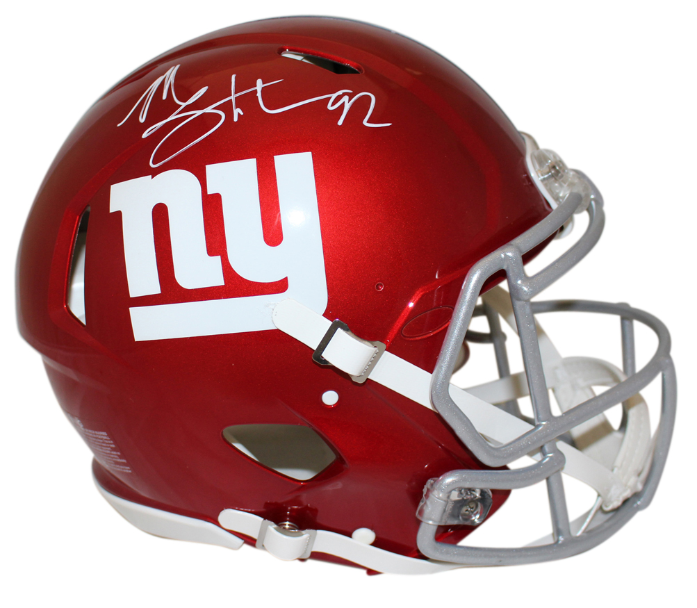 Michael Strahan Signed New York Giants Authentic Flash Speed Helmet BAS