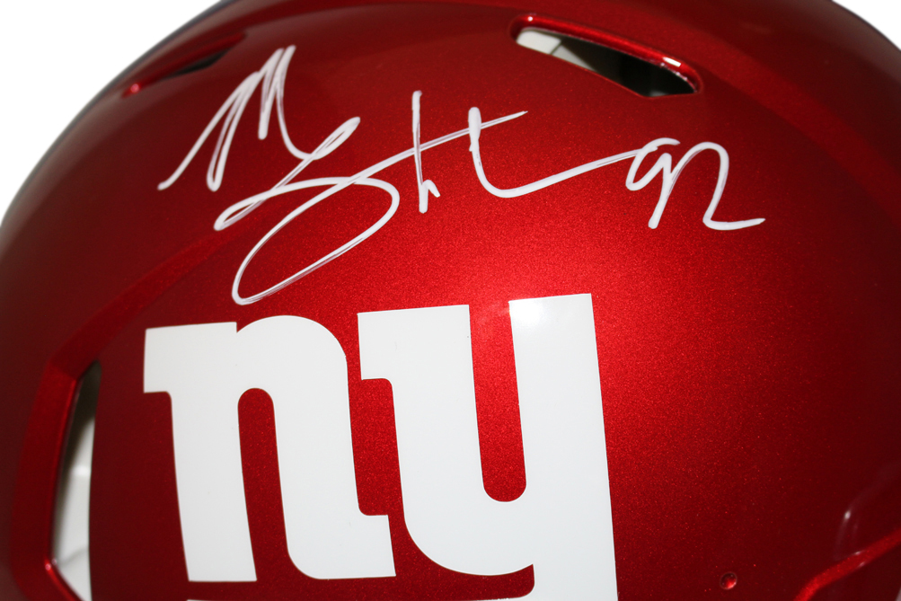 Michael Strahan Signed New York Giants Authentic Flash Speed Helmet BAS