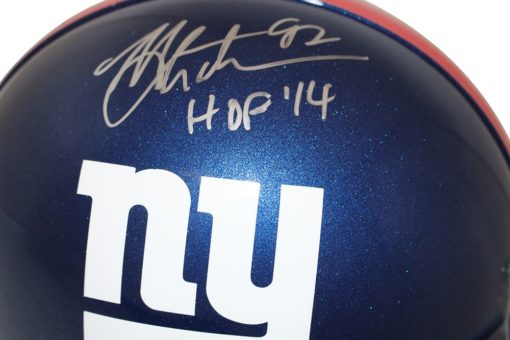 Michael Strahan Autographed New York Giants Authentic Helmet HOF BAS 26003