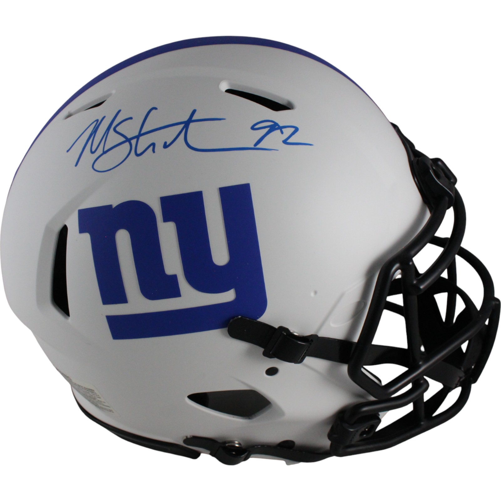 Michael Strahan Autographed New York Giants Lunar Pro Helmet Beckett 49836