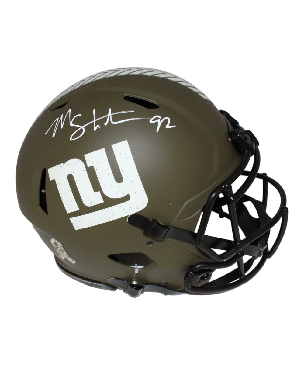 Michael Strahan Signed New York Giants Authentic Salute Helmet Beckett