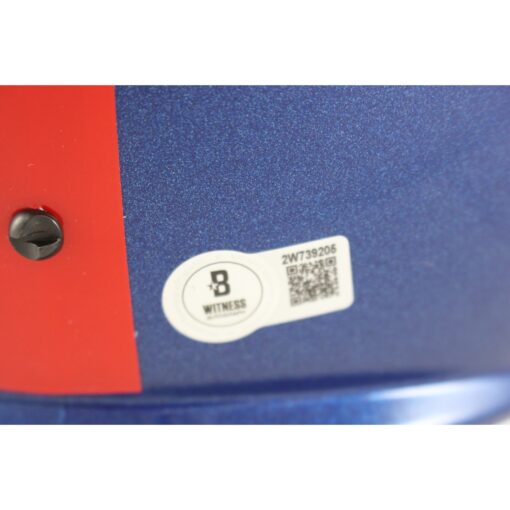 Michael Strahan Autographed New York Giants Color Rush F/S Helmet Beckett 49841