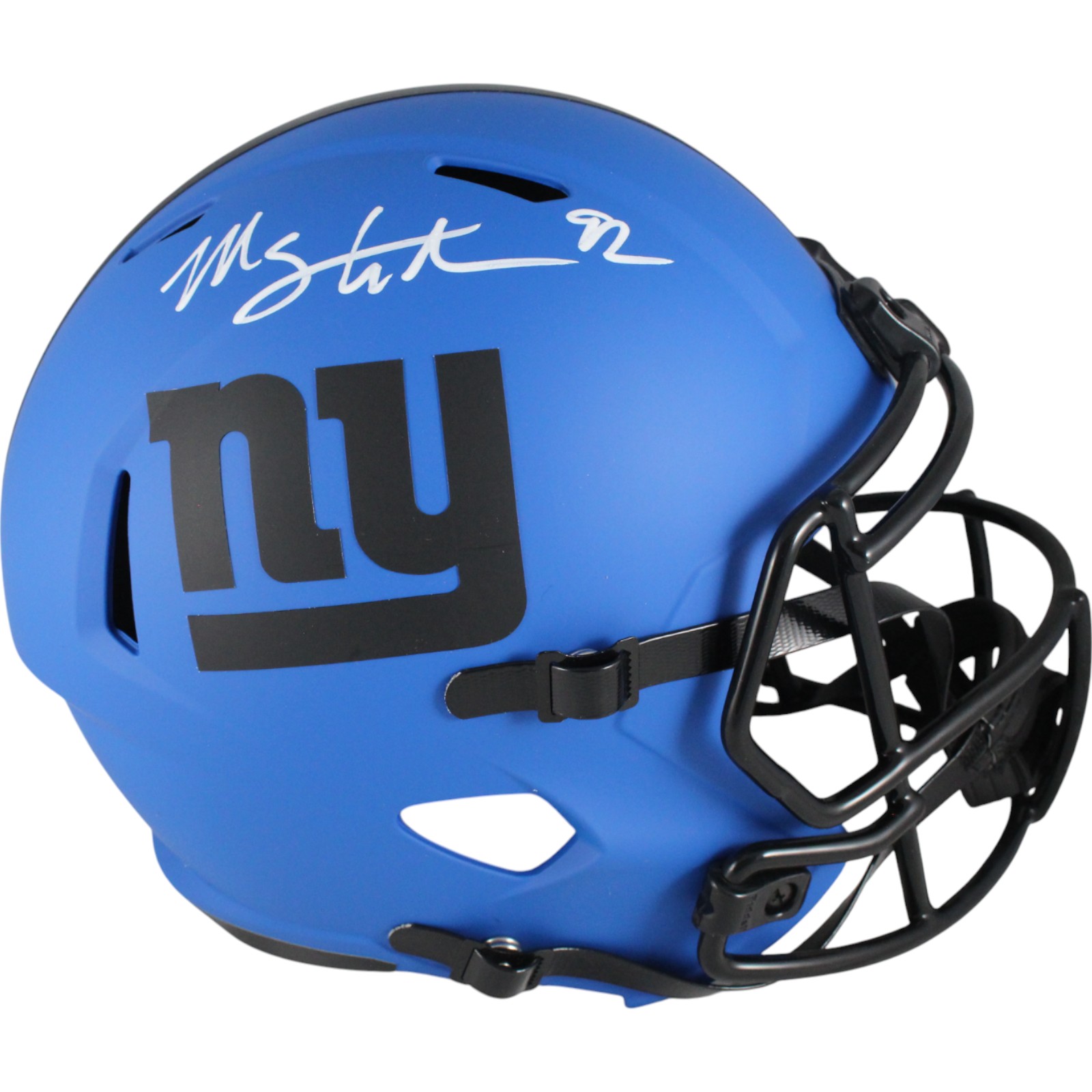 Michael Strahan Autographed/Signed New York Giants Rave F/S Helmet Beckett 49842