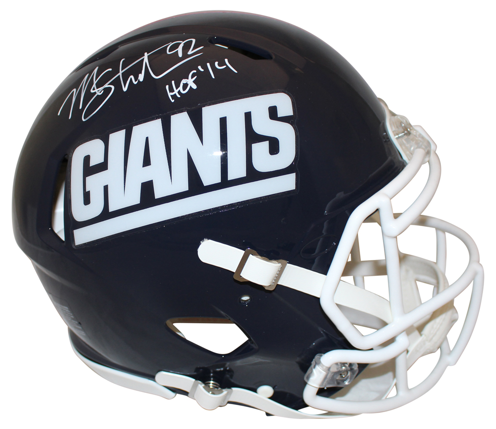 Michael Strahan Signed New York Giants Authentic TB Speed Helmet HOF BAS