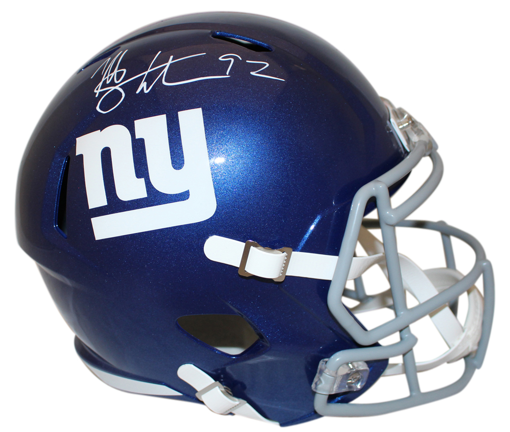 Michael Strahan Autographed New York Giants F/S Speed Helmet BAS