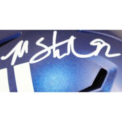 Michael Strahan Autographed New York Giants Mid-Size Midi Helmet Beckett 53876