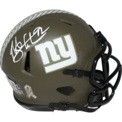 Michael Strahan Signed New York Giants Salute Mini Helmet Beckett