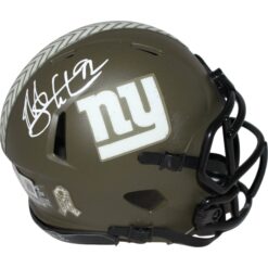 Michael Strahan Signed New York Giants Salute Mini Helmet Beckett 