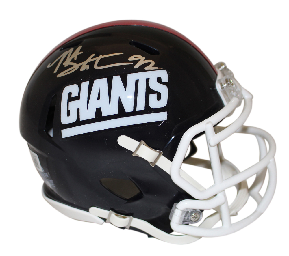 Michael Strahan Signed New York Giants 81-99 TB Speed Mini Helmet BAS