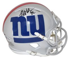 Michael Strahan Autographed/Signed New York Giants AMP Mini Helmet BAS 25999
