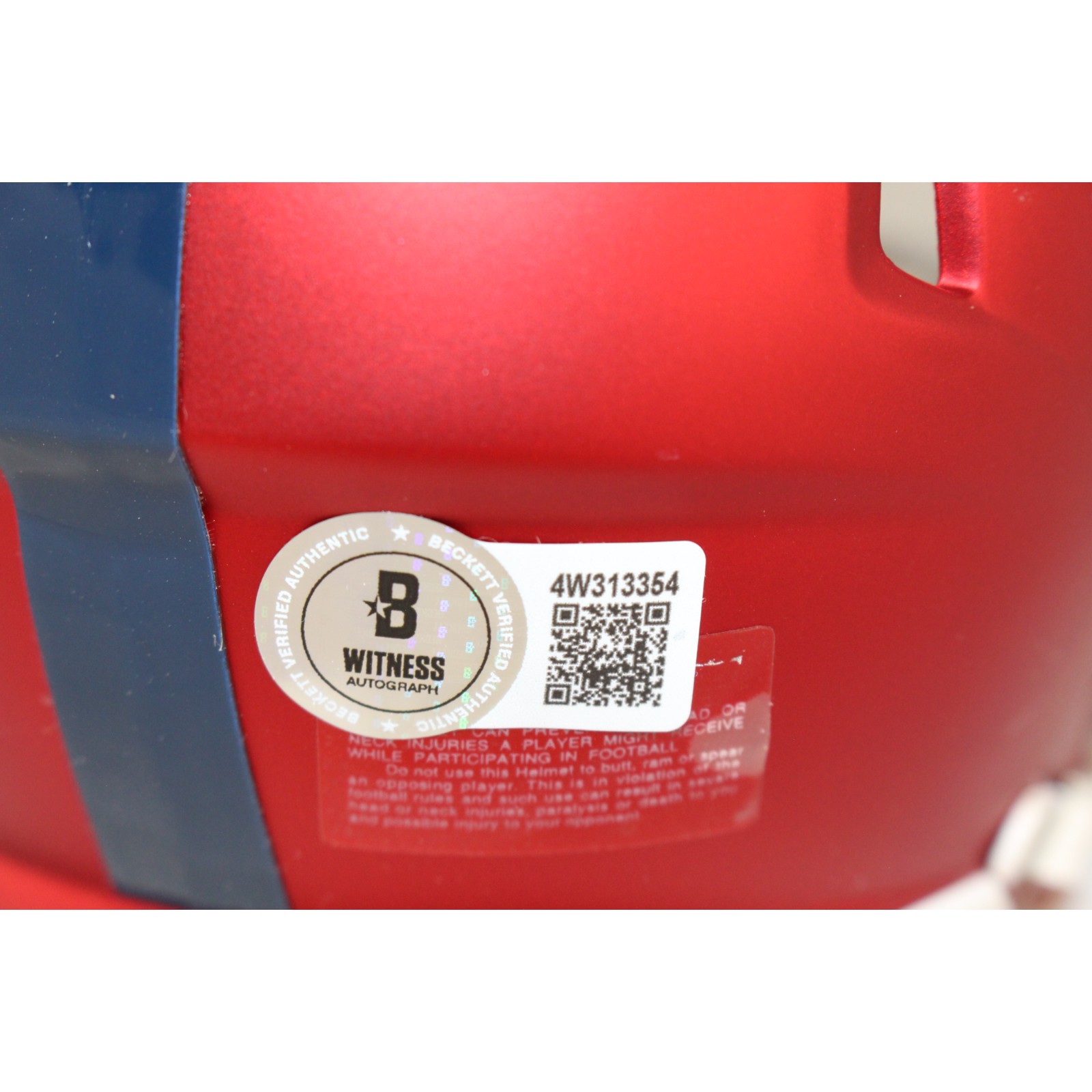 Michael Strahan Autographed New York Giants Blaze Mini Helmet Beckett 53892 4 Michael Strahan Autographed New York Giants Blaze Mini Helmet Beckett 53892