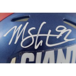 Michael Strahan Autographed New York Giants Color Rush Mini Helmet Beckett 49857