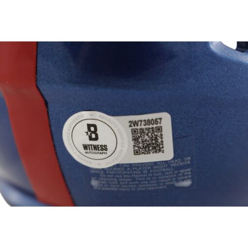 Michael Strahan Autographed New York Giants Color Rush Mini Helmet Beckett 49857