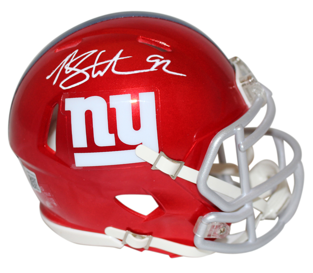 Michael Strahan Autographed New York Giants Flash Mini Helmet BAS