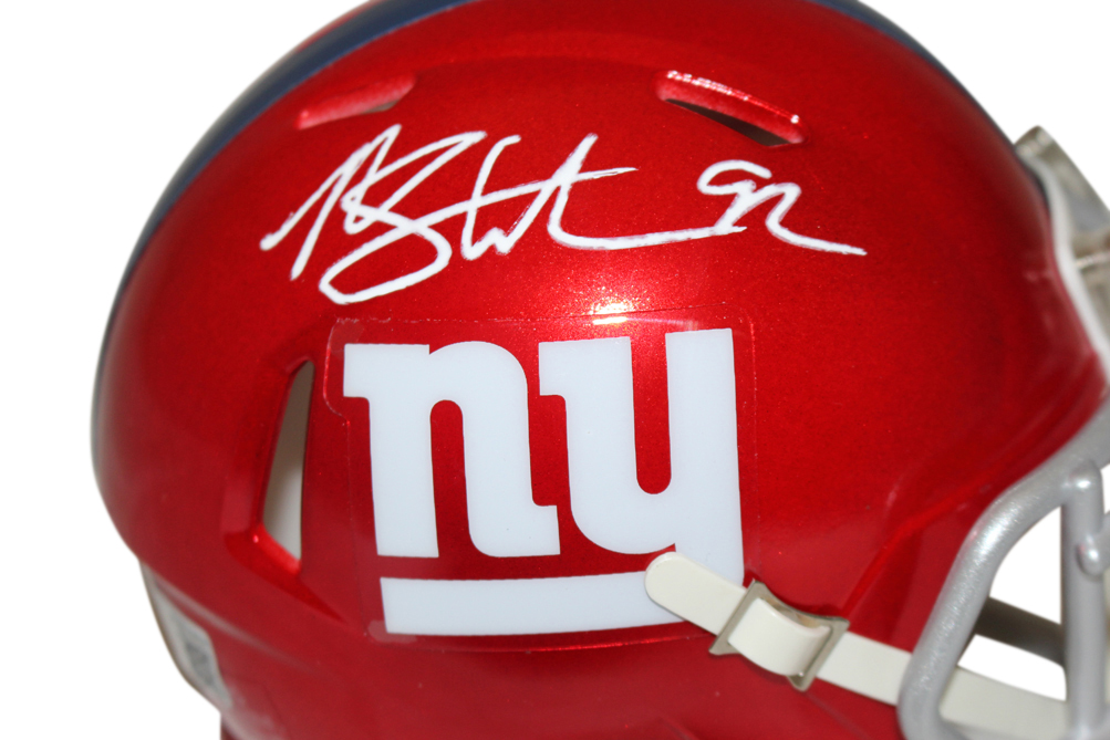 Michael Strahan Autographed New York Giants Flash Mini Helmet BAS