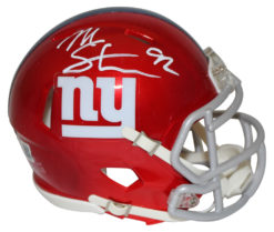 Michael Strahan Autographed New York Giants Flash Mini Helmet Beckett