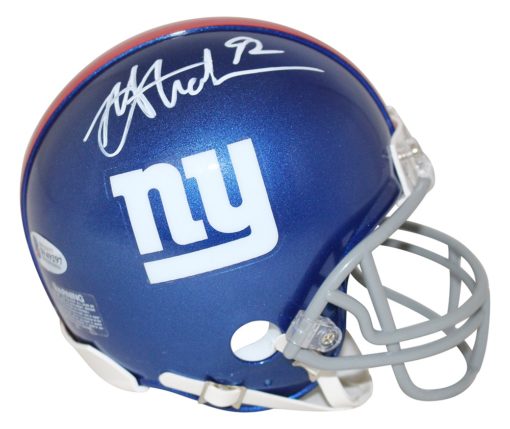 Michael Strahan Autographed/Signed New York Giants Mini Helmet BAS 25998