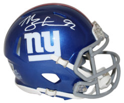 Michael Strahan Autographed New York Giants Speed Mini Helmet Beckett