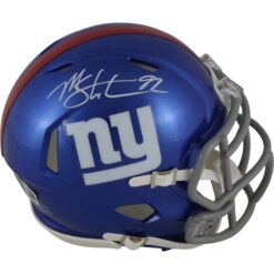 Michael Strahan Autographed New York Giants Speed Mini Helmet Beckett 49863