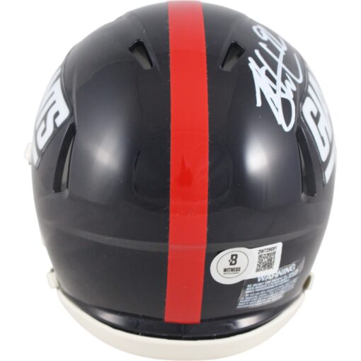 Michael Strahan Autographed New York Giants TB 80-99 Mini Helmet Beckett 49853