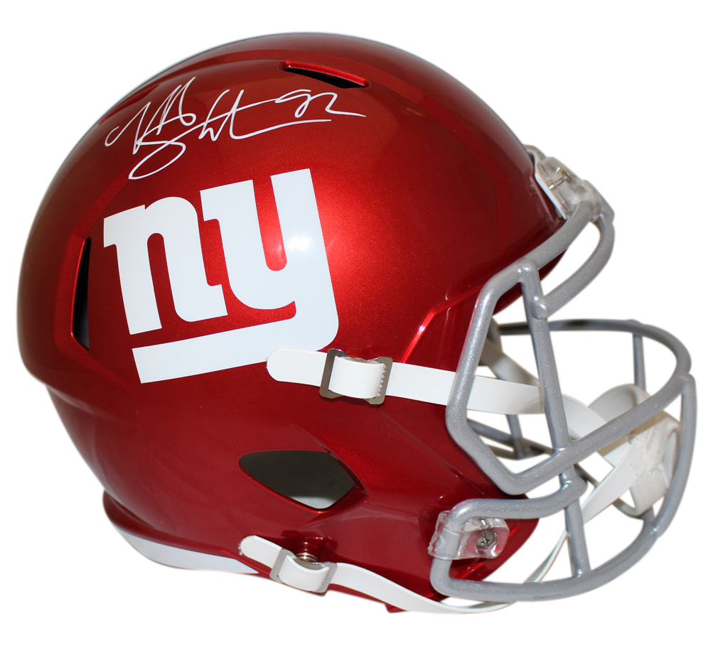 Michael Strahan Autographed New York Giants F/S Flash Speed Helmet BAS