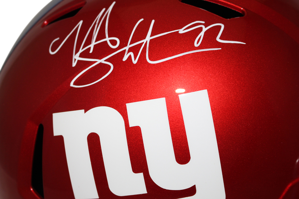 Michael Strahan Autographed New York Giants F/S Flash Speed Helmet BAS