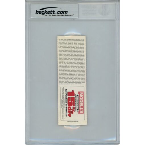 Michael Strahan Autographed New York Giants Ticket Stub 22.5 Sacks Beckett 46065