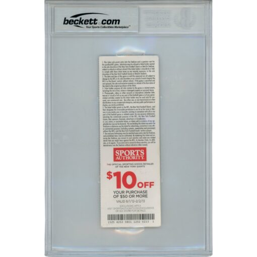 Michael Strahan Autographed New York Giants 12/9/02 Ticket Stub Beckett 46071