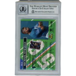 Michael Strahan Autographed 93 Stadium Club Grade 10 Trading Card Beckett 46076