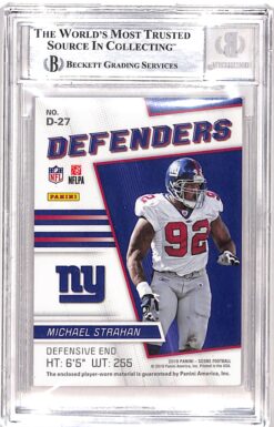 Michael Strahan Autographed 2019 Score #D-27 Card Beckett