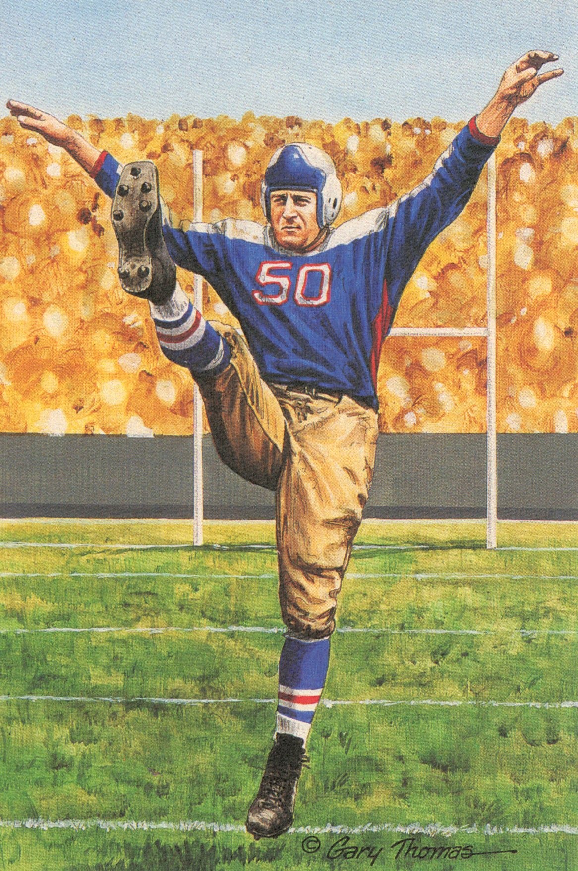 Ken Strong New York Giants Goal Line Art Card Series 4 No. 117 LE /5000 58159