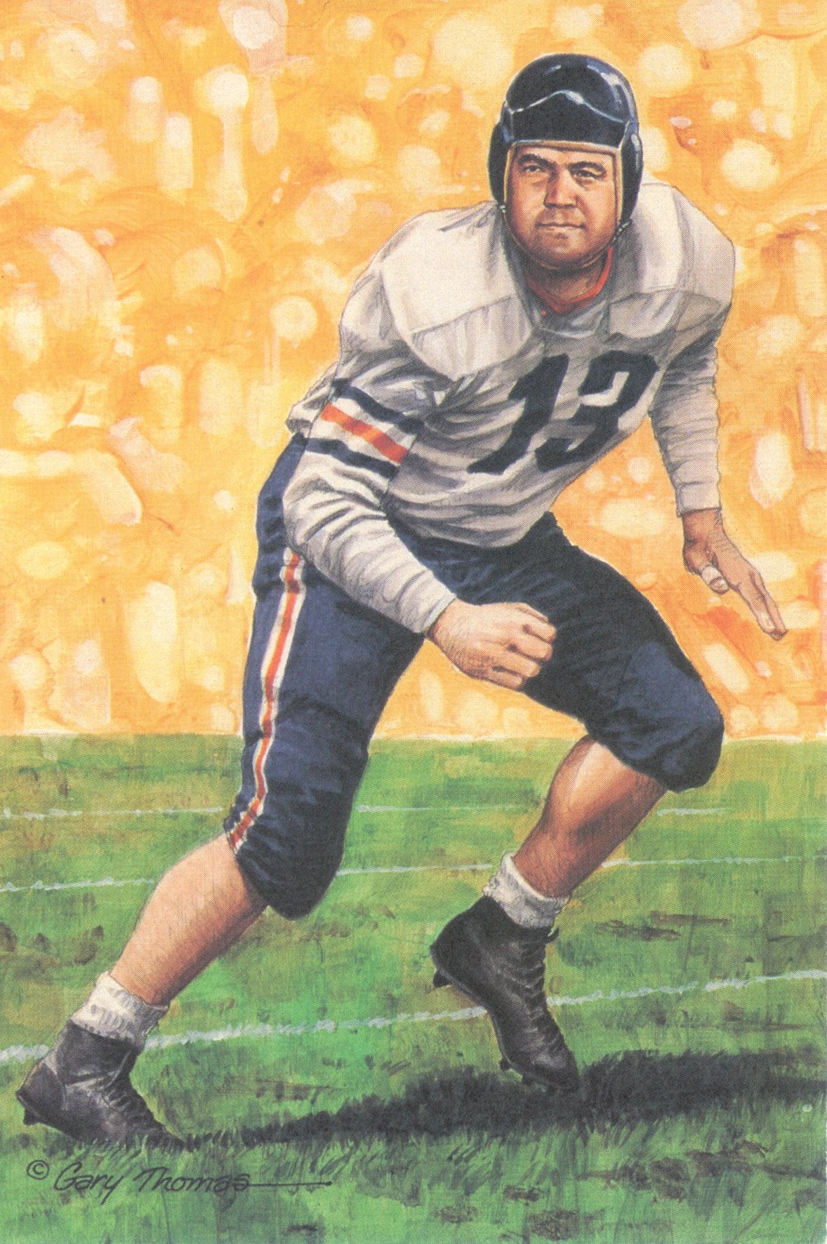 Joe Stydahar Chicago Bears Goal Line Art Card Series 2 No. 58 LE /5000 58160
