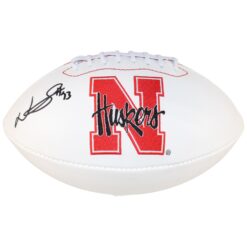Ndamukong Suh Autographed Nebraska Cornhuskers Logo Football Beckett WIT 52788