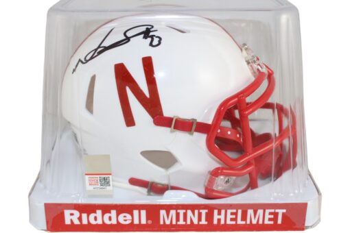Ndamukong Suh Autographed Nebraska Cornhuskers Mini Helmet Beckett Witness 52796
