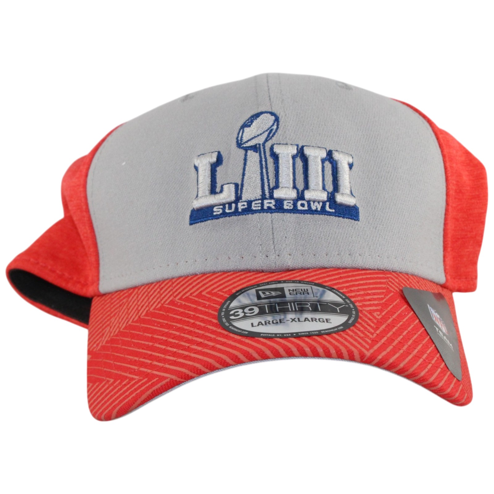 New England Patriots Super Bowl LIII Red New Era Fitted Stretch XL Hat 56034