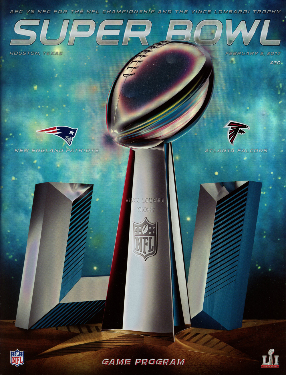 Super Bowl LI Program New England Patriots vs Atlanta Falcons