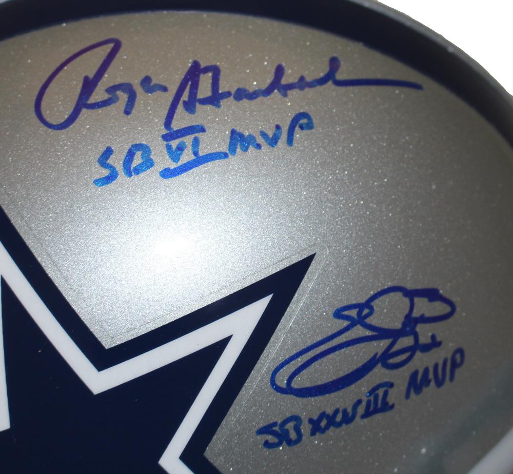 Dallas Cowboys Super Bowl MVP Signed Authentic VSR4 Helmet 5 Sigs Beckett