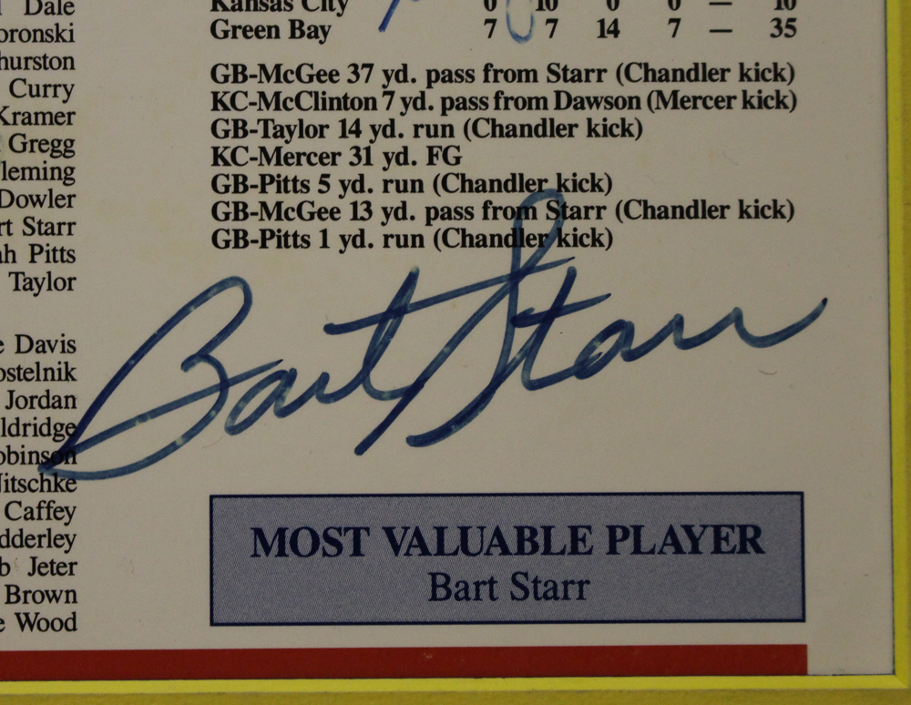 Green Bay Packers Super Bowl 1 Patch Card Signed 17 Sigs Bart Starr Beckett