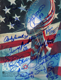 Pittsburgh Steelers Signed Super Bowl X Program 13 Sigs Swann Noll JSA 37377