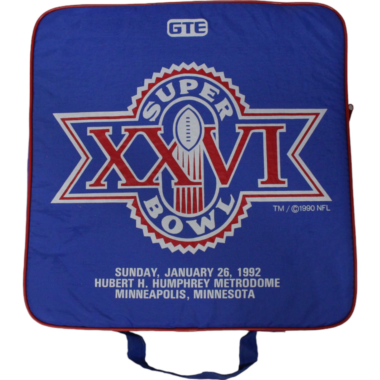 Super Bowl XXVI Seat Cushion Washington Redskins vs Buffalo Bills 45871