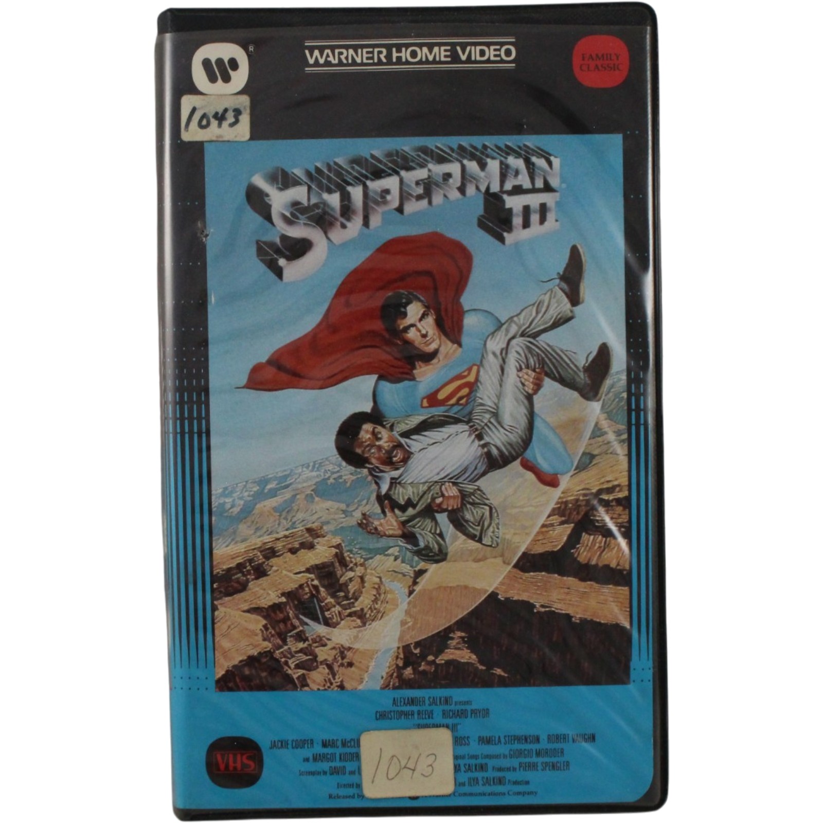 Warner Home Video Superman III Collectible Clamshell VHS Movie 55493