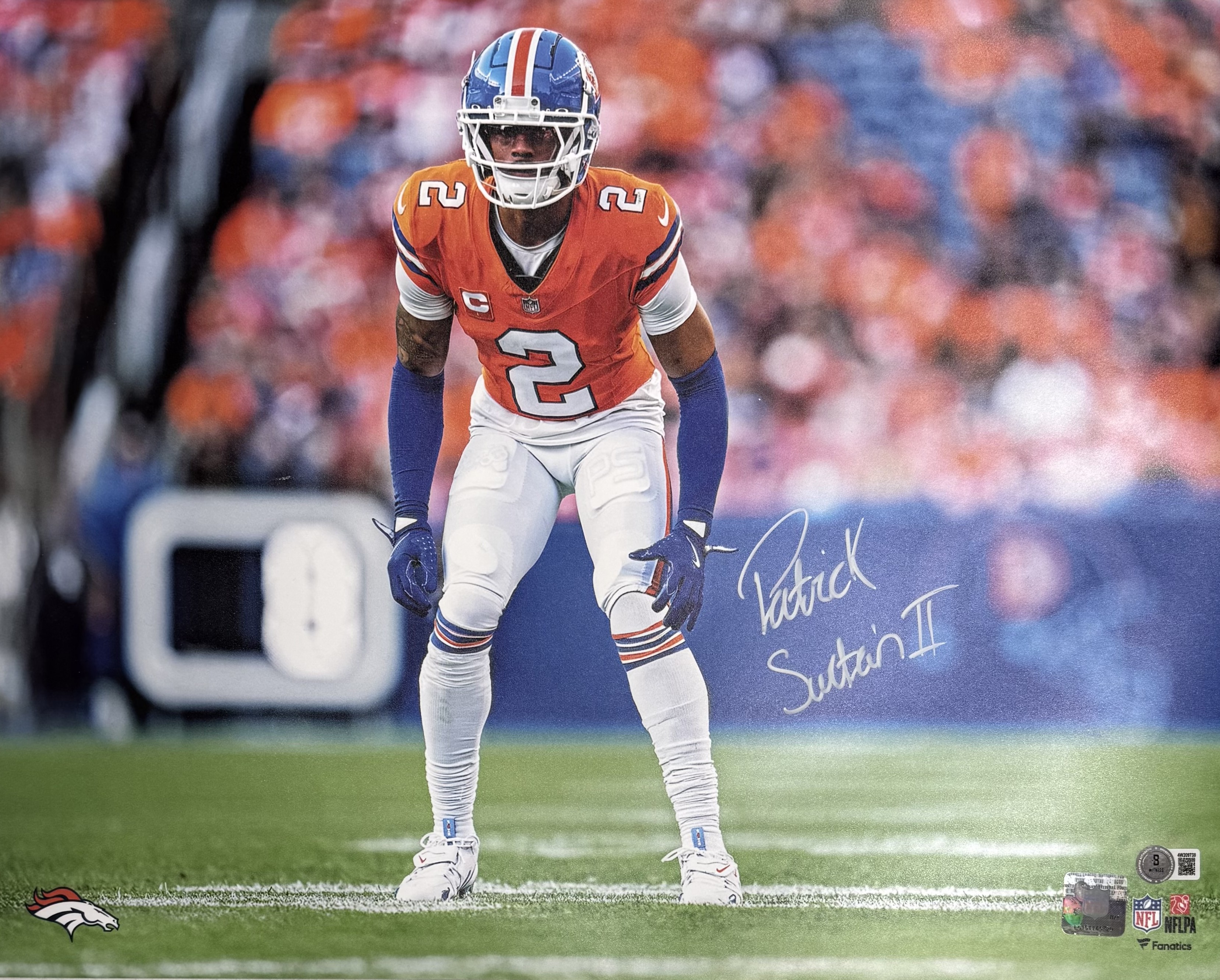 Patrick Surtain Autographed Denver Broncos 16x20 Photo Beckett Witness 56444