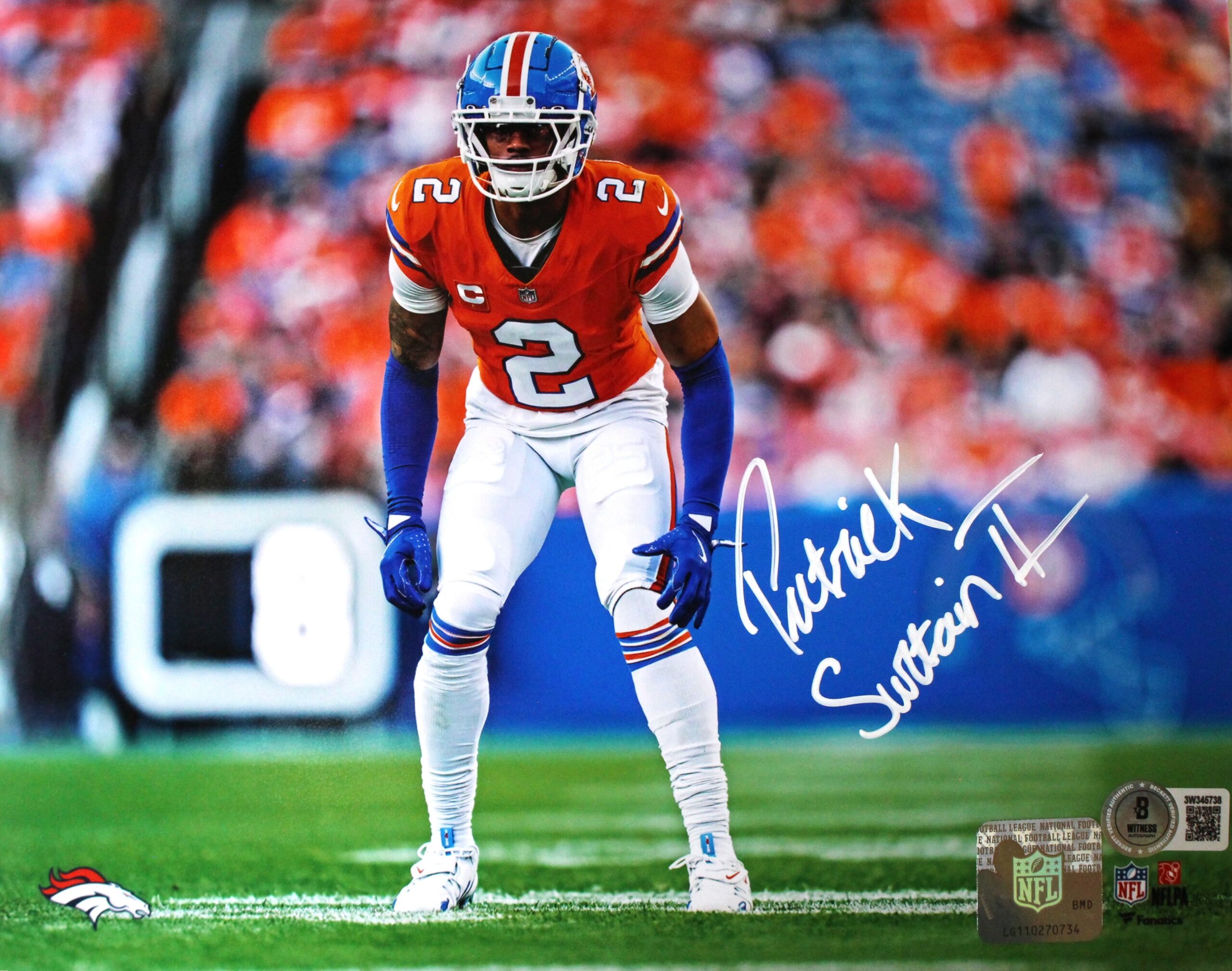 Patrick Surtain Autographed Denver Broncos 8x10 Photo Beckett Witness 53120