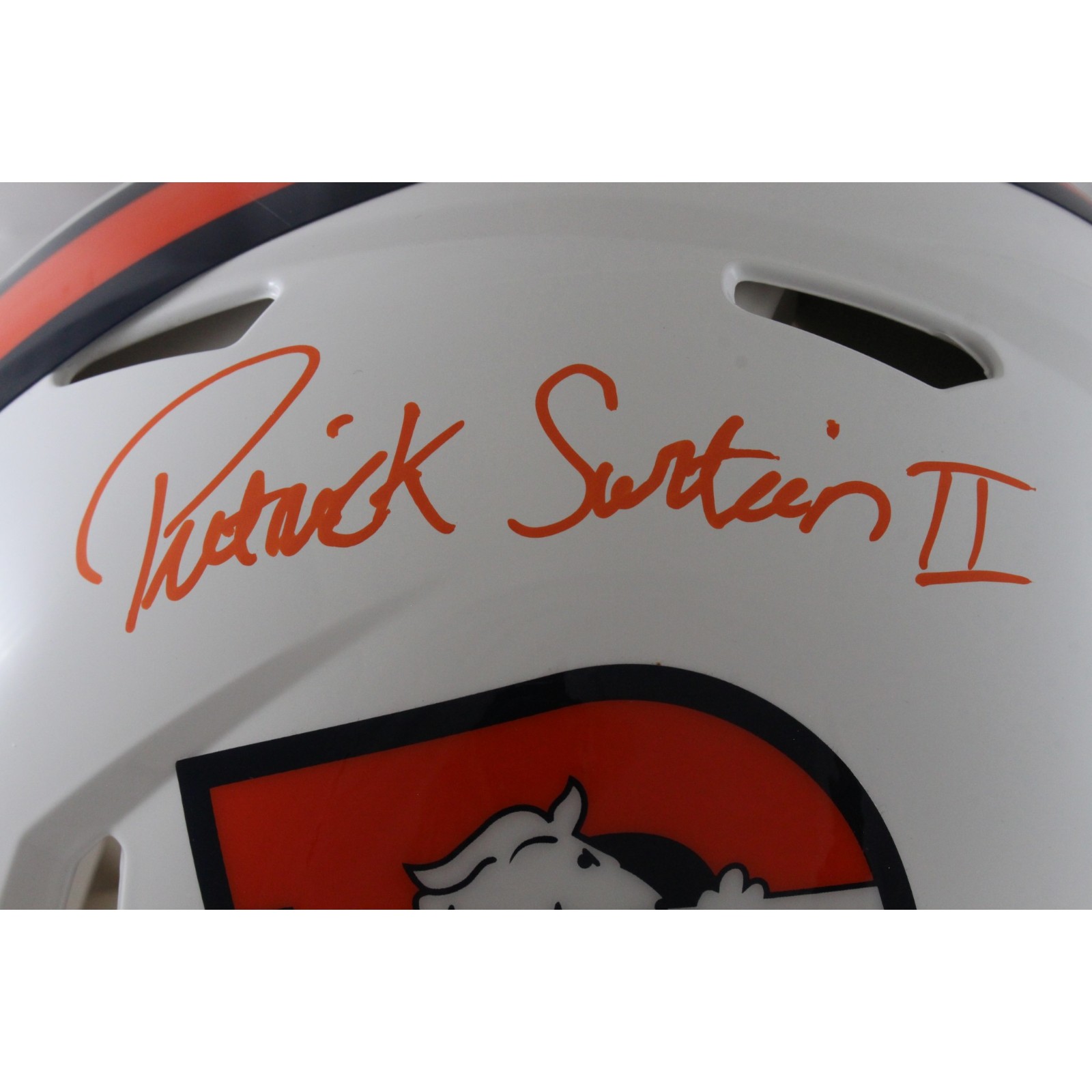 Patrick Surtain Autographed Denver Broncos Authentic 23 Alt Helmet Beckett 56440