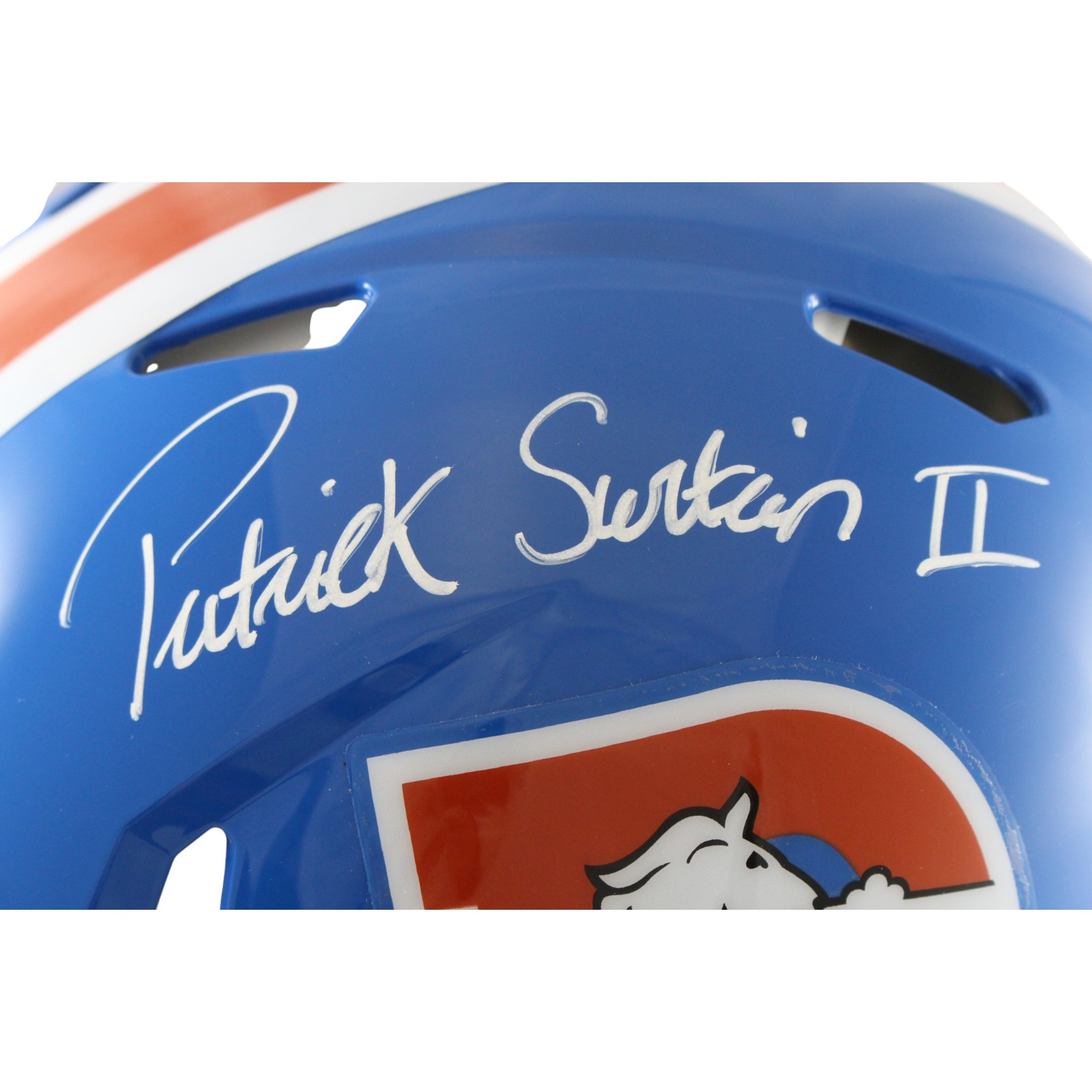 Patrick Surtain Autographed Denver Broncos Authentic TB Helmet Beckett 56436