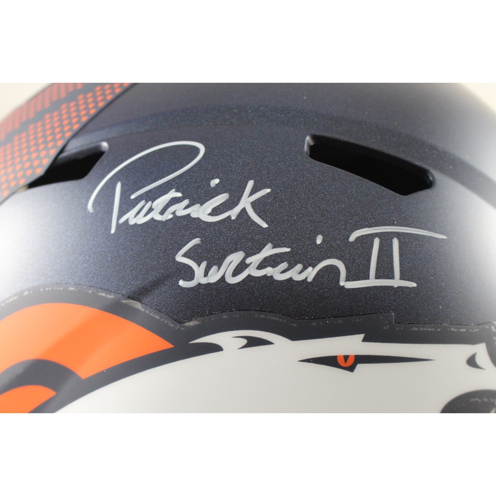 Patrick Surtain Autographed Denver Broncos F/S Helmet Beckett 54650