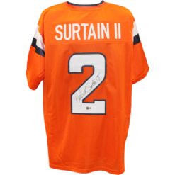 Patrick Surtain Autographed/Signed Pro Style Sz XL Orange Jersey Beckett 56427