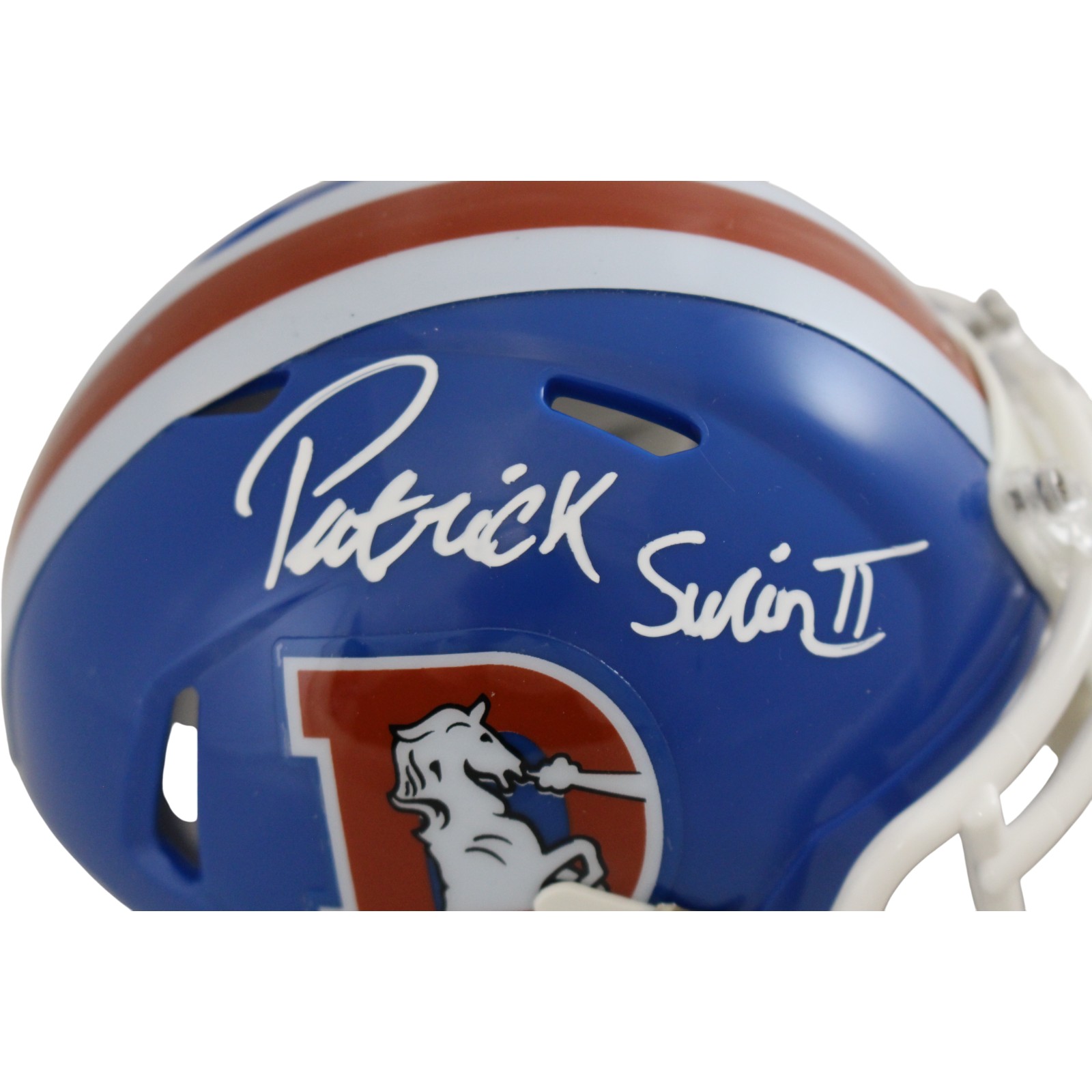 Patrick Surtain Autographed Denver Broncos TB Mini Helmet Beckett Witness 54654