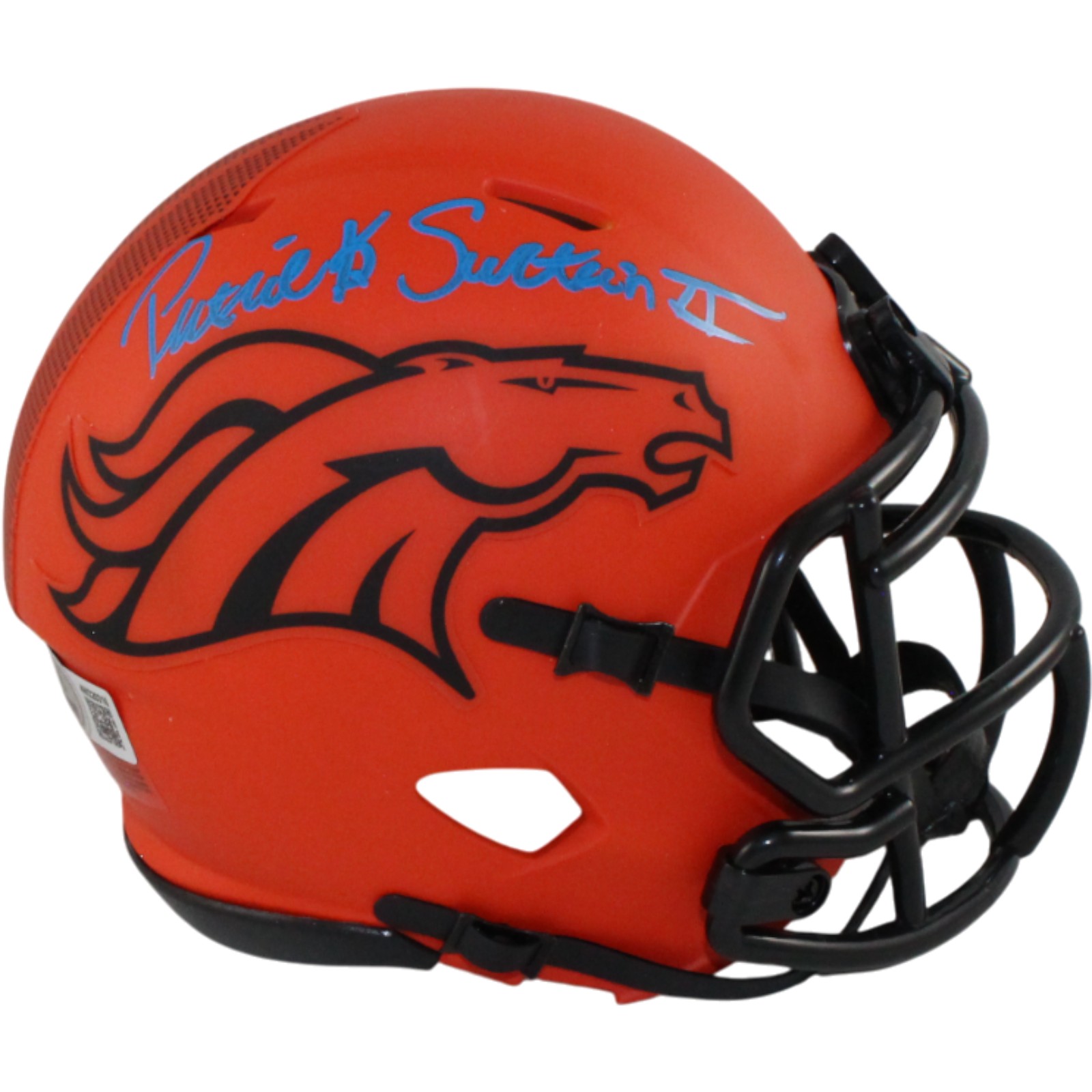 Patrick Surtain Autographed Denver Broncos Rave Mini Helmet Beckett 54658