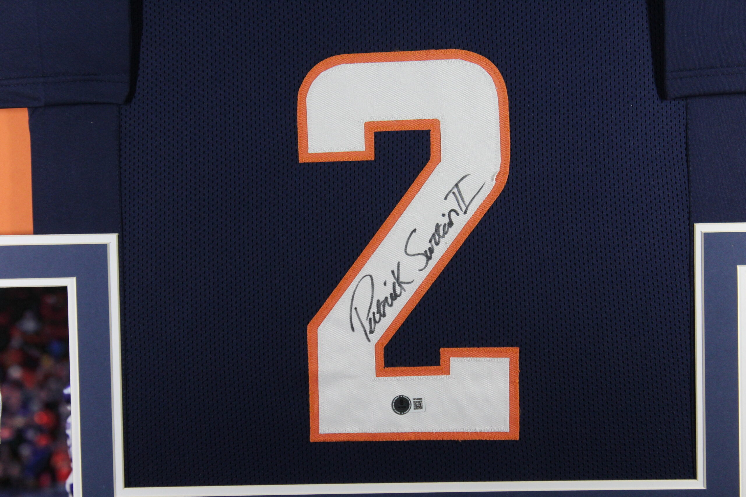Patrick Surtain Autographed Pro Style Blue XL Framed Jersey 35x43 Beckett 53764 2 Patrick Surtain Autographed Pro Style Blue XL Framed Jersey 35x43 Beckett 53764